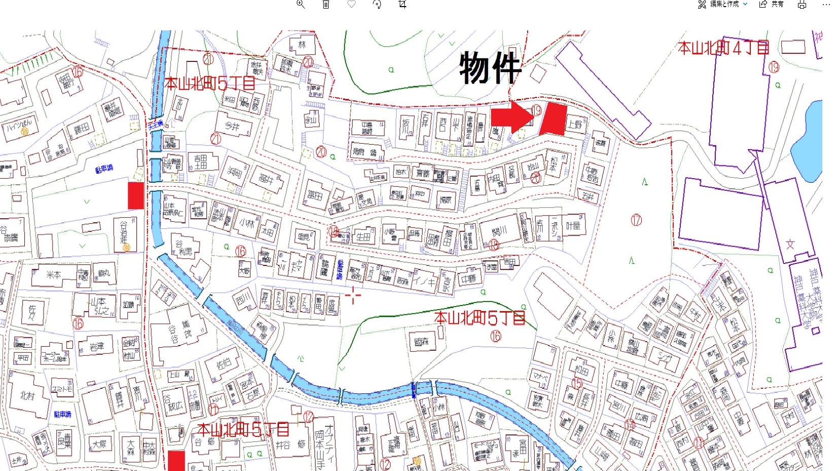 神戸市北区鈴蘭台　売土地　地図